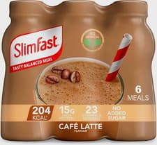 Image of SlimFast Ready To Drink Shake 6 x 325 ml Multipack Cafe Latte Flavour