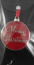 Image of Christmas Tree Decorations Red and Silver Multiple Designs