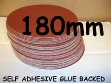 Image of 180mm Self Adhesive Sanding Disc Glue Backed 40 60 80 120 240 Grit - PSA Disc