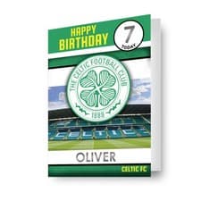 Image of Birthday Card Celtic FC Personalise Yourself With Included Sticker Sheet