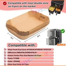 Image of 200PC Air Fryer Liners Disposable Paper Liners NonStick`Parchment·for Dual Ninja