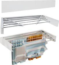 Image of Clothes Airer Drying Rack Wall Mounted Clothes Rail Wall Mounted & Indoor Dryer