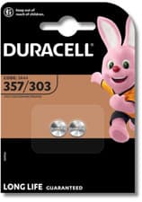 Image of 2x DURACELL 357 303 SR44 Watch Batteries Cell 1.5V Silver Oxide *EXPIRY 12/2029*