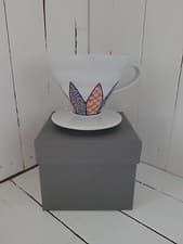 Image of Hario V60 T-VDC-02-W-SZ Tachikichi Shozui Ceramic Coffee Dripper Size 02 1-4 Cup