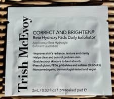 Image of Trish McEvoy Correct And Brighten Beta Hydroxy Pads Daily Exfoliator 2mL Sample