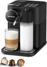 Image of DeLonghi Nespresso Gran Lattissima Coffee Machine Black with Milk Frother + PODS