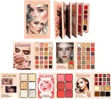 Image of 78 Piece Women’s Glam Makeup Set with Lip Gloss Eyeshadow Contour and Primer