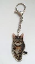 Image of Keyring - Walking Tabby Cat