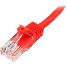 Image of Startech 10M Red Cat5E Patch Cable With Snagless Rj45 Connectors Long Ethernet C