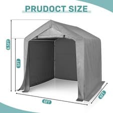Image of Garden Storage Shed Tent Portable Outdoor Shelter for Bikes Motorbike