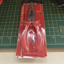 Image of 6" (150mm) Long Nose Pliers Polished Cast Iron Comfort Grip Handles DIY Home