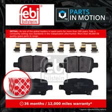 Image of Brake Pads Set Rear 171397 Febi 039021615 039037199 095526568 042676498 39037199