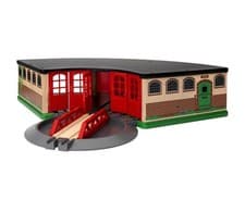 Image of BRIO 33736 Grand Roundhouse 33736 for Wooden Railway Set WOODEN TRAIN