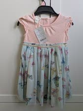 Image of BNWT Monsoon Baby Girl Butterfly Party Dress 12-18 Months