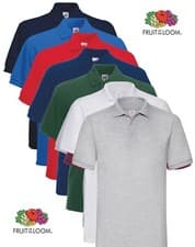 Image of Fruit of the Loom Plain Heavy 65/35 Polyester Cotton Short Sleeve Polo Shirt