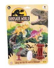 Image of Dinosaur World Playset Assorted Plastic Dinosaur Figures plus accessories. BNIB