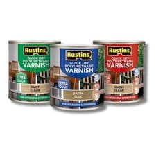 Image of Rustins Quick Dry Polyurethane Varnish - All Sizes & Colours (Satin)