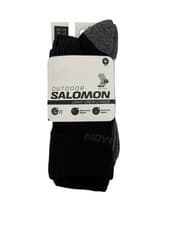 Image of Salomon Outdoor Light Crew Grey 2 Pack Elastic Ankle Support Socks UK 7.5-10