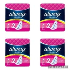 Image of Always Maxi Classic Long Plus Pads 4 Packs Sanitary Towels Heavy Night Flow