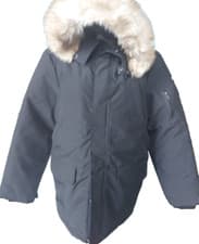 Image of Schott Nelson 20 Parka Coat Black In Mens Size Large. White Shelf.