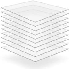 Image of Clear Acrylic Plastic Sheets Safety Sheets Replacement Broken Perspex Sheet