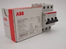 Image of ABB MCB 63 Amp Type C Triple Pole 63A C63 Three Phase Breaker S203M S203MC63 NEW
