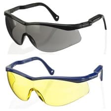 Image of Beeswift Safety Glasses Colorado Wrap around single lens Nylon Frame Yellow,Grey