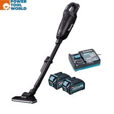 Image of Makita CL002GD205 40v Max XGT Cordless Brushless Vacuum Cleaner Black Inc 2x ...