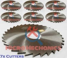 Image of 7x HSS Metal Slitting Saw Standard Teeth W Keyways Dia 4" x Thick 5/64" xBore 1"