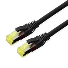 Image of Roline 21.15.0759 RJ45 Patch Cable CAT 6A S/FTP Black 10 m Network Cable