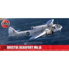 Image of Airfix Bristol Beaufort Mk.IA 1:72 Scale RAF Torpedo Bomber Model Kit A04021A