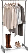 Image of X5 Hanging Clothes Rails with Wheels - Grey/Chrome Free Postage