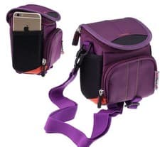 Image of Navitech Purple Camera BagFor Canon PowerShot ZOOM Telephoto Monocular Camera