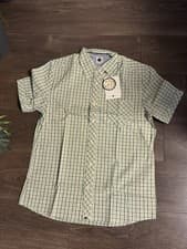 Image of Pretty green men’s classic fit check shirt in khaki size medium new  RRP £65