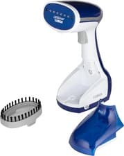 Image of Tower T22014BLU Blue White 1000 Watt Ceramic Soleplate Ceraglide Garment Steamer