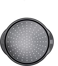 Image of 12-Inch Non-Stick Pizza Tray - Durable Carbon Steel, Extra-Large Handles