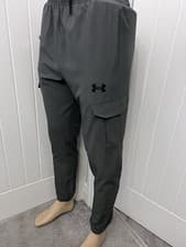 Image of Mens Under Armour Stretch Woven Cargo Pant Tapered Leg Grey Bnwt £49.99 Large