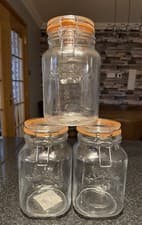 Image of Kilner Clip Top Square Glass Jar 1.5L - Transparent (0025.512)