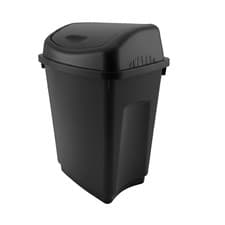 Image of PLASTIC SWING TOP LID WASTE BIN KITCHEN HOME OFFICE RUBBISH DUST PAPER BINS