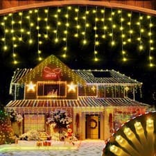 Image of Heceltt Icicle Lights Outdoor, 30m/98FT 960 LED Christmas Icicle Lights