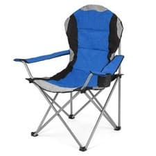 Image of Padded Folding Camping Deluxe Fold Chairs High Back With Cup Holder  Carry Bag