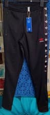 Image of adidas Originals Mono Side Tape Logo Track Pants Joggers in Black, Men's size XS