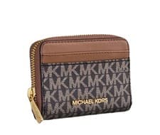 Image of Michael Kors Jet Set Logo Medium Browm Card Case Wallet