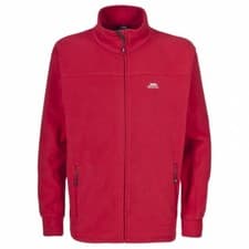 Image of TRESPASS Mens Bernal Full  Zip Fleece Jacket Red Size S Chest 35 - 37 inches