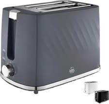 Image of Swan ST14071GRY Windsor 2 Slice Toaster with 7 Browning Levels,...