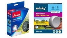 Image of Minky Automatic Retractable Washing Line 15m Vileda Cordomatic Outdoor Dry Reel