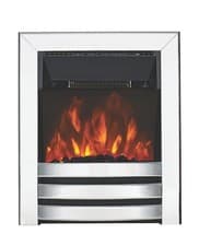 Image of FocalPoint Langham 2kW Chrome effect Inset Electric Fire H-555mm W-390mm Rrp£232