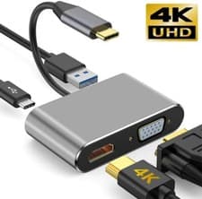 Image of Type C To HDMI cable/adapter 4k*2k 4 in 1 Type C To VGA 3.0 USB C PD HUB