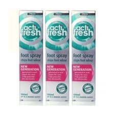 Image of PediTech Acti-Fresh Foot Odour Spray 100ml x3 | Stops Foot Odour