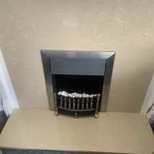 Image of Electric Fire and Surround Stone Fireplace